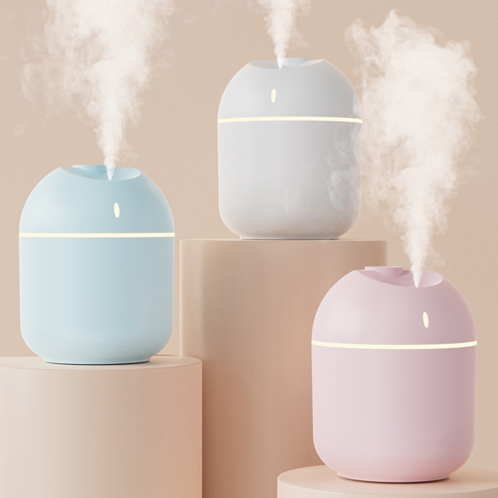 Humidificador de aire de 270ML, difusor de Aroma de niebla fría, luz LED nocturna, protección de apagado, Humidificador USB para el hogar y la Oficina
