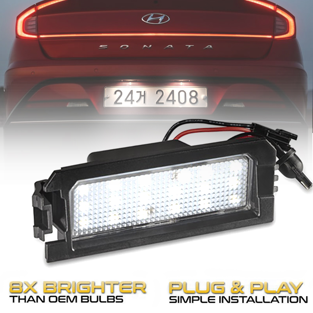 Светодиодные лампы для номерного знака для Hyundai i30 PD Elantra GT Sonata Veloster Tucson NX4 Venue Kia Rio 4 Niro Cadenza K5, 2 шт. без ошибок