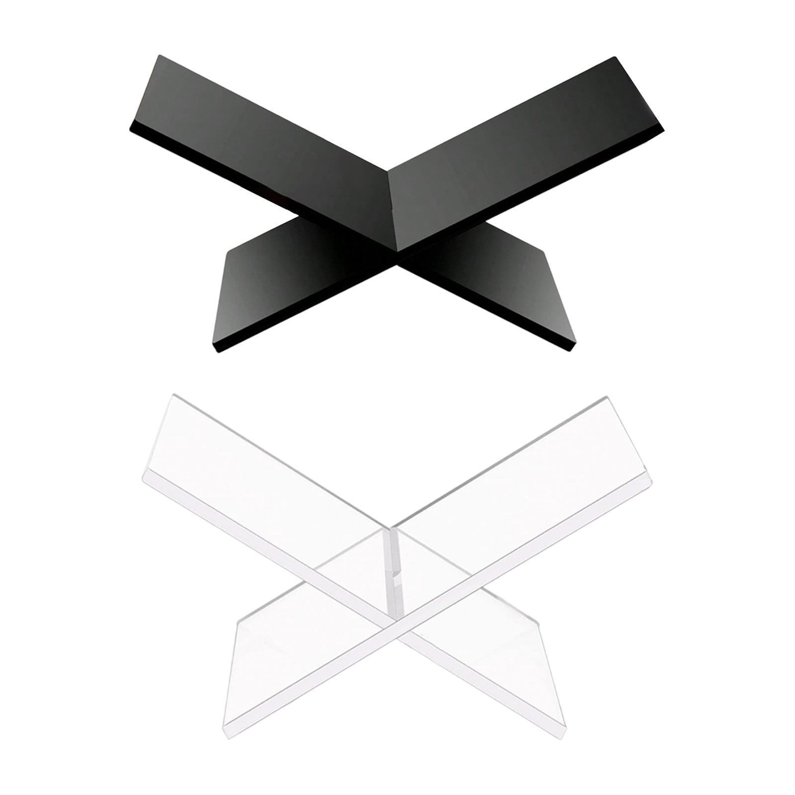 Buchständer aus Acryl, X-förmige Buchstütze, abnehmbarer Desktop-Buchständer für Rezeptmusikblätter, Lehrbücher, Kochbücher, Zeitschriften