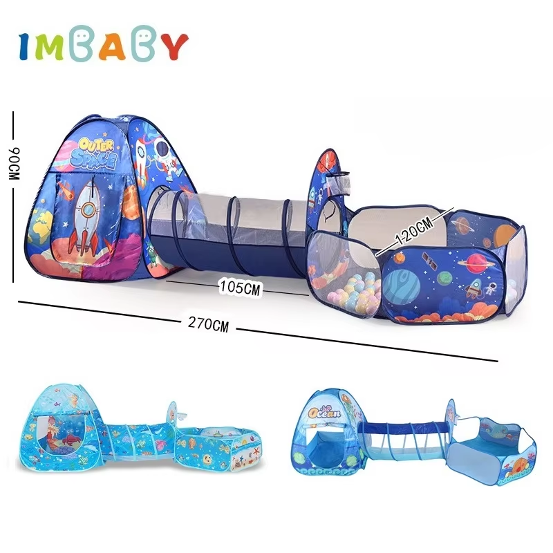 IMBABY NEW 3 в 1, детские шарики, бассейн, игрушечная палатка и туннель для ползания, домашняя детская игровая площадка, складная игровая палатка с шариками для детей