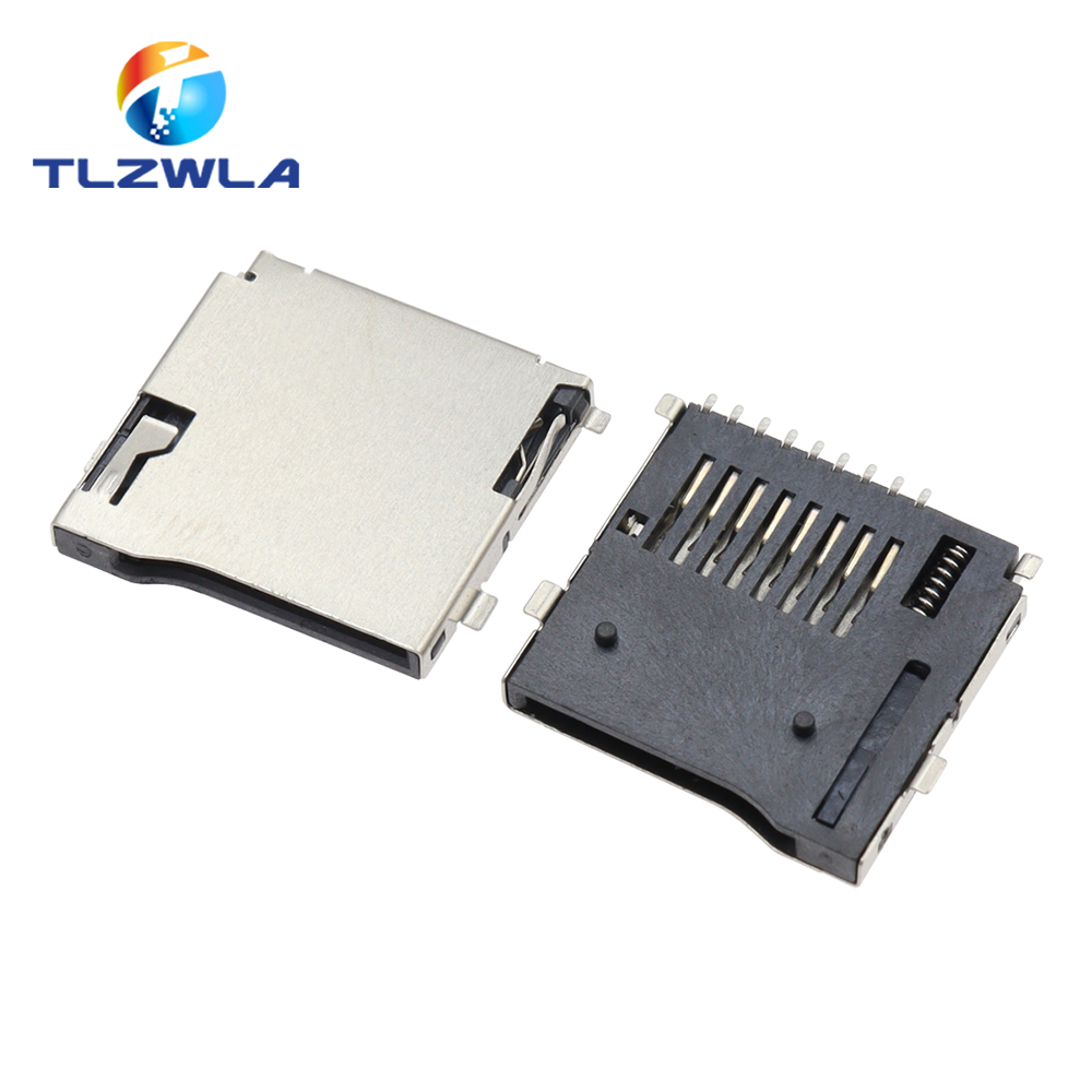 10 Uds. Conectores de ranura para tarjeta Micro SD de 9 pines, cubierta de tarjeta TF de tamaño 14*15mm, aptos para teléfono, tableta, navegación de vehículo emergente
