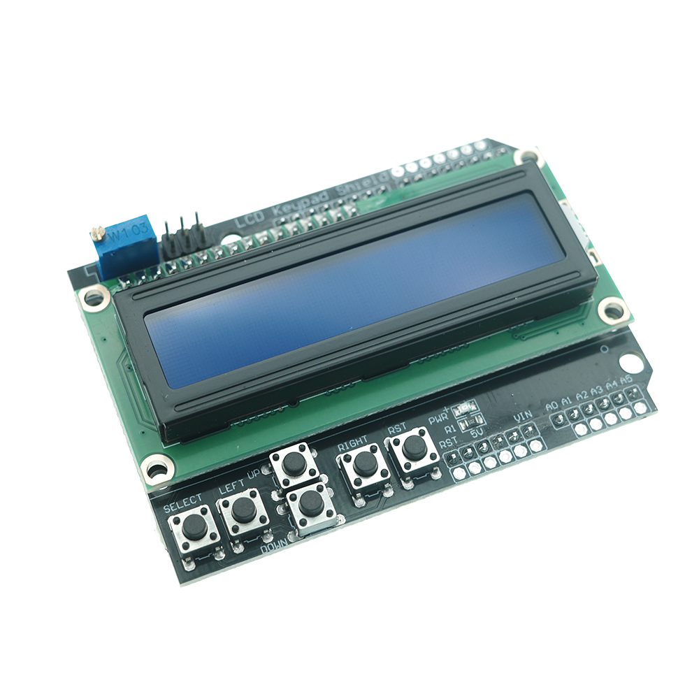 Pantalla LCD 1602 con Teclado, Módulo LCD1602 para Arduino ATMEGA328 ATMEGA2560 Raspberry Pi UNO, Pantalla Azul