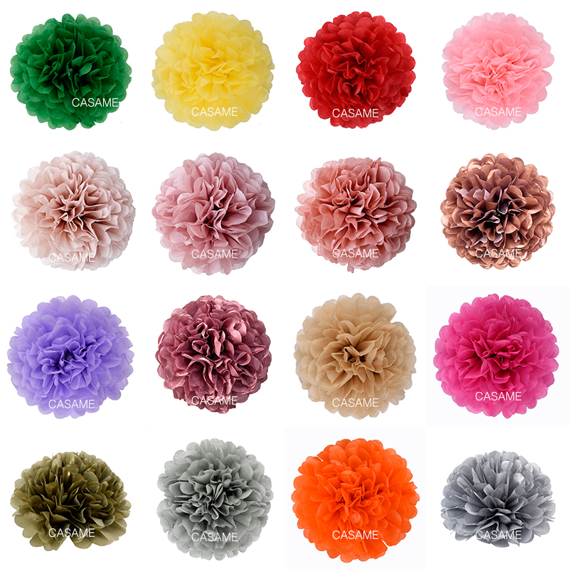 5 Buah 4 6 8 10 12 Inci Kertas Tisu Pom Pom Poms Pesta Pernikahan Kertas Pompom Bunga untuk Dekorasi Pernikahan Pompom Ulang Tahun Bayi