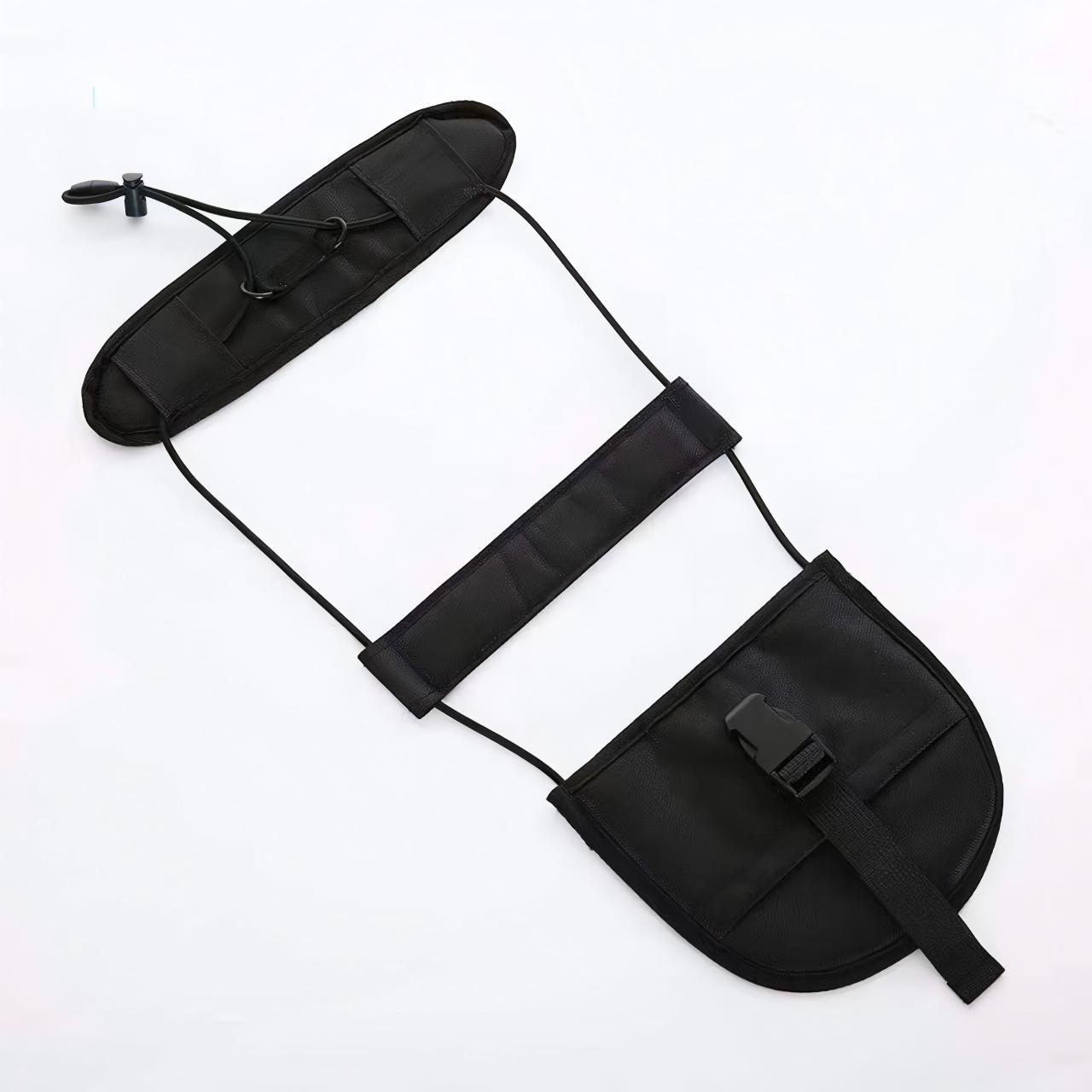 Schwarzer, langlebiger Nylon-Klemmverschluss-Spanngurt, verstellbarer Ladungssicherungsgurt für Gepäck, Reisen, Camping, Sicherung von Vorräten