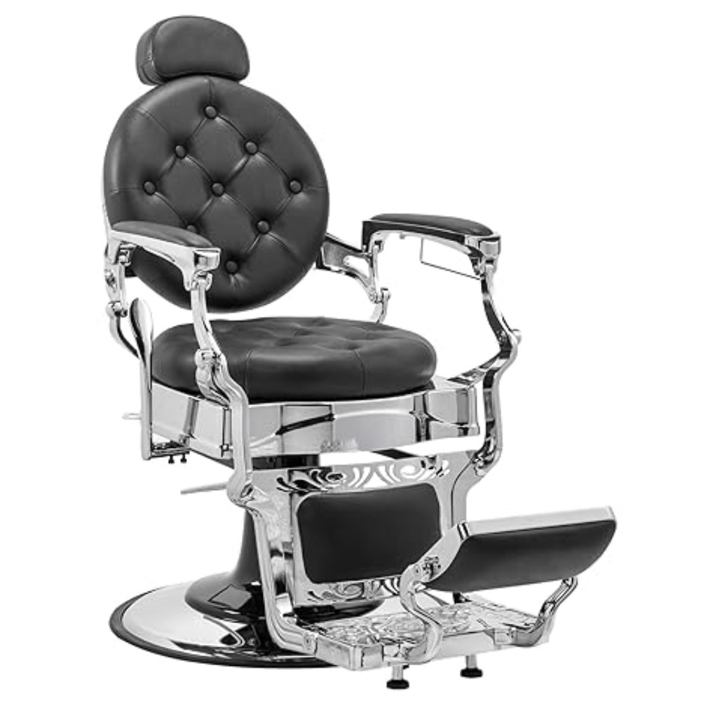 Heavy Duty Barber Chair 700lbs Capacity Vintage Recline Style Hydraulic Operation 360° Rotatable Barber Chair,Customized