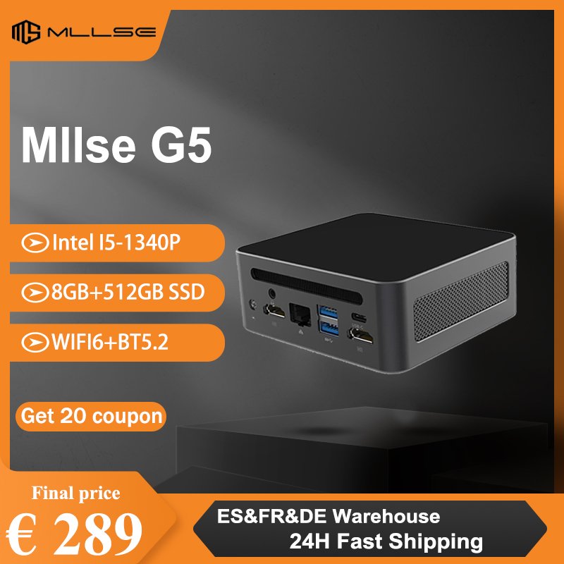 G5 mini pc intel i5 1340p windows 11 pro intel 12. ddr4 16gb ram 512gb rom wifi 6 bt 5,2 desktop computer mini pc arbeit