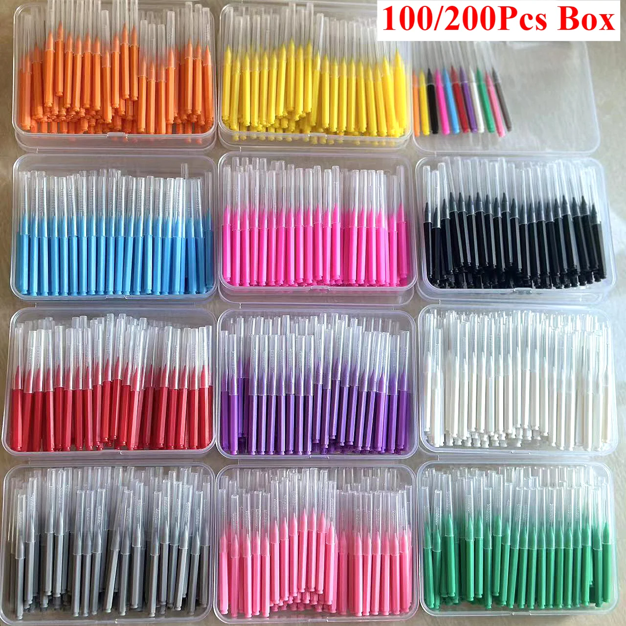 100 Pcsbox Interdental Brushes Health Care Tooth Escova Interdental Cleaners Orthodontic Dental Teeth Brush Oral Hygiene Tool