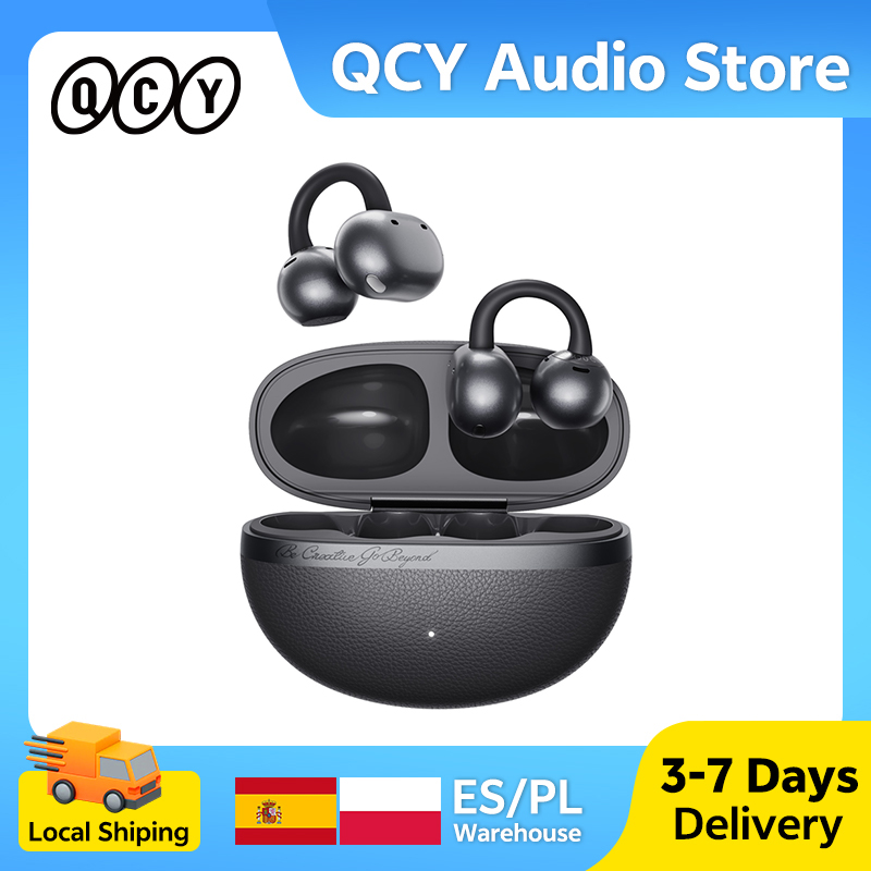 Qcy crossky c50 clipe em fones de ouvido aberto sem fio bluetooth 6.0 fones 35h playtime confortável para fitness ipx5