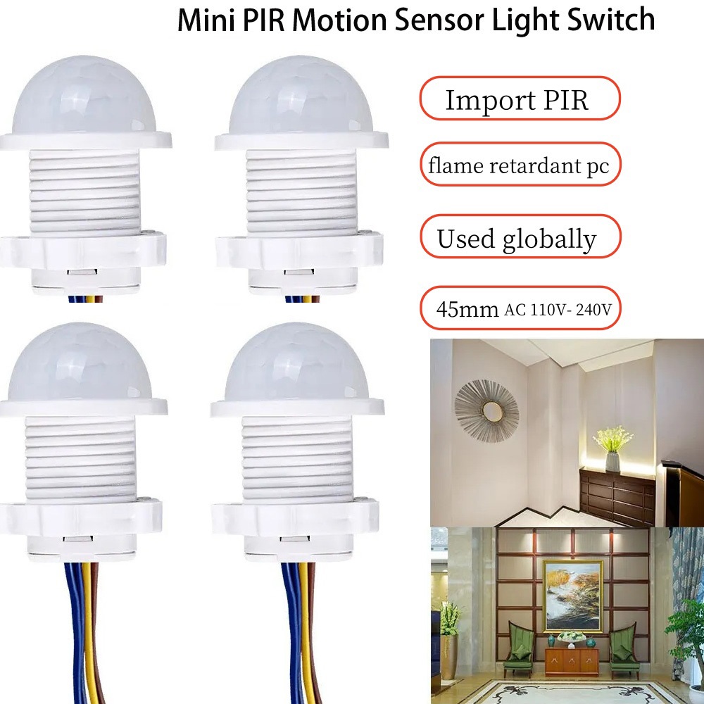 1/2 Stück Intelligenter PIR-Sensor-Detektorschalter 110V 220V Infrarot-Bewegungsmelder für den menschlichen Körper Automatischer Ein/Aus-Lichtschalter