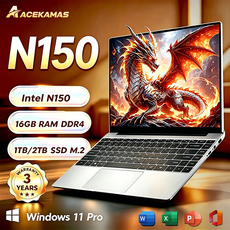 New 14.1" Laptop Intel N150 Windows 11 Pro 16GB RAM 1TB 2TB SSD HD Gaming Notebook Computer PC Gamer Office Ultra Slim Laptops