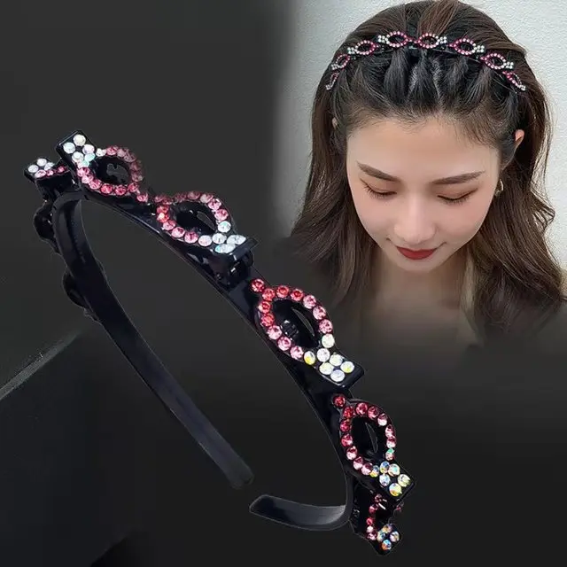 2024 nuova moda vendita calda esplosione perla strass frangia clip fascia per capelli per donna ragazza accessori per capelli copricapo