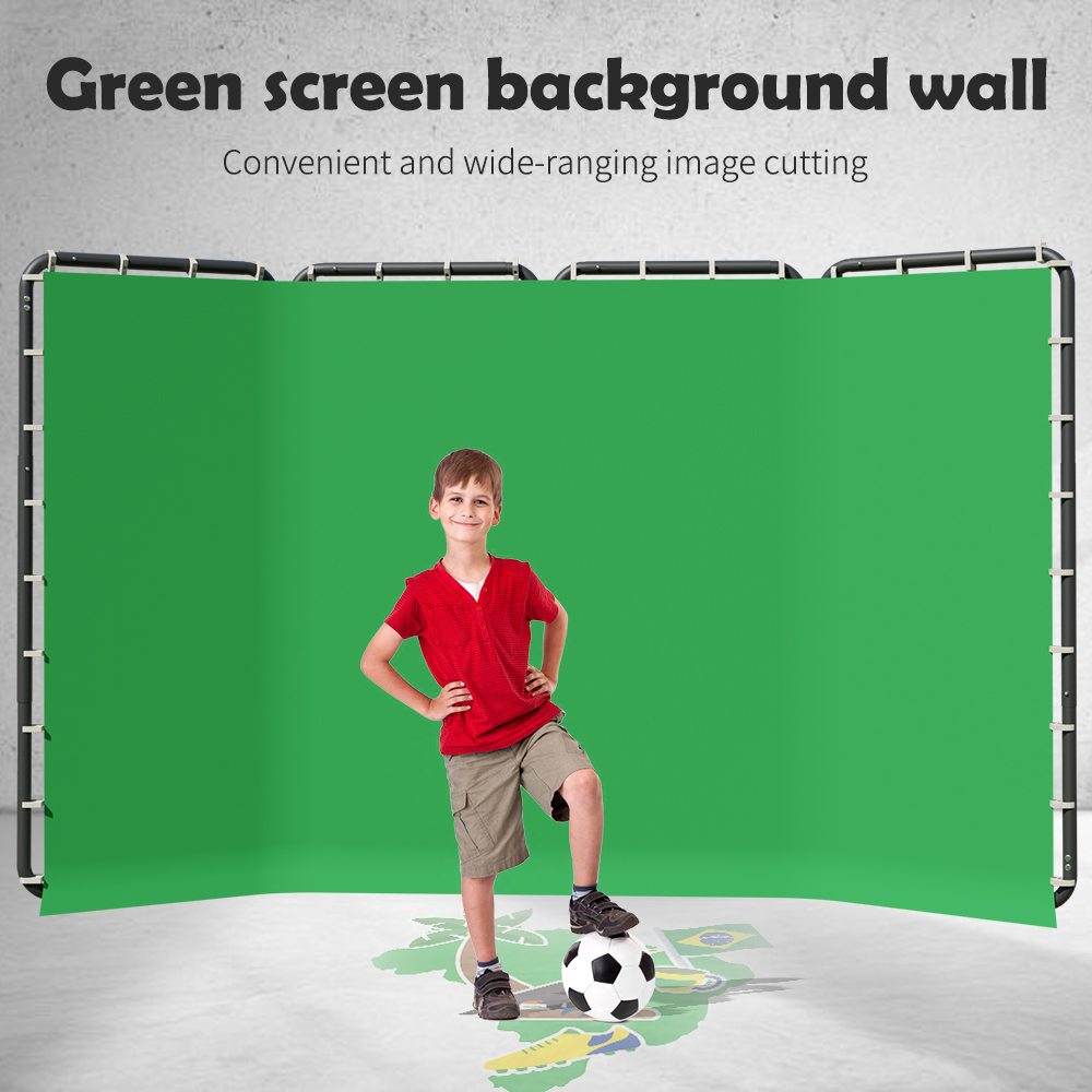 Przenośne duże tło tło Green Screen Chromakey z systemem podtrzymywania tła fotografii 240x400cm zdjęcie wideo fotografowania