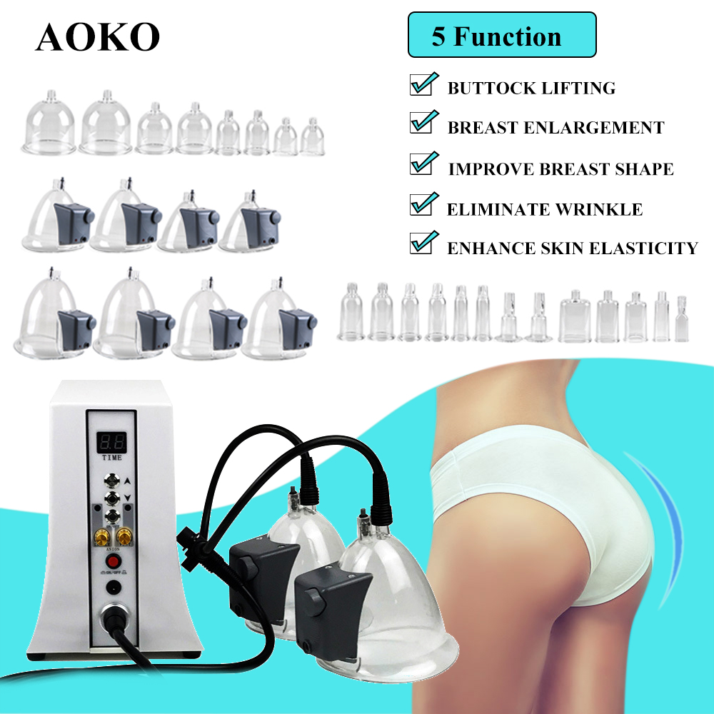 เครื่องบําบัดสูญญากาศหน้าอกSlimming Body ShapingสะโพกEnhancerเครื่องCuppingนวดยกก้นHome Spa