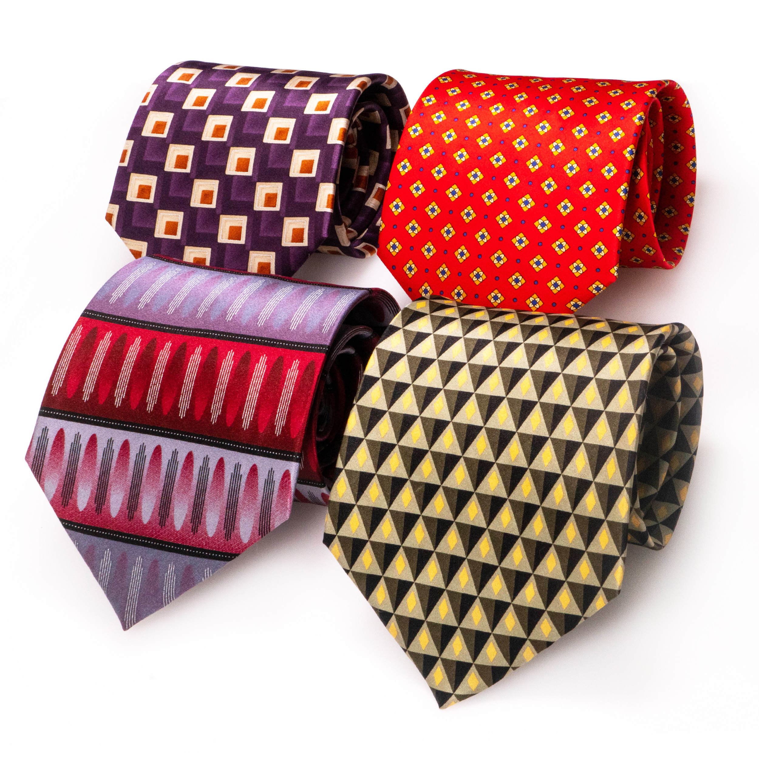 Cravates en soie imprimées EASTEPIC pour hommes, cravates pour hommes avec motifs géométriques, costumes d'affaires avec cravates élégantes pour occasions formelles