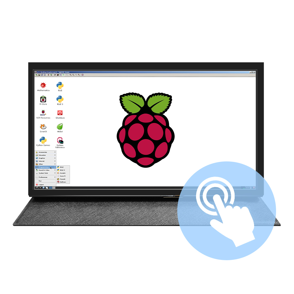 Monitor portatile gamer10.1 pollici HD LCD (H) Computer Secondo 1024*600 Display LCD per PC Touch Screen capacitivo Raspberry Pi