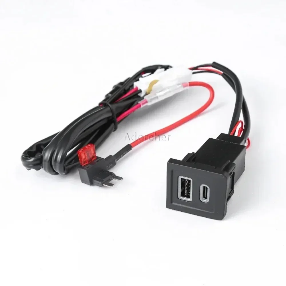 Автомобильное USB-зарядное устройство PD Quick Charge QC3.0, адаптер для зарядки телефона, подходит для Volkswagen Multivan T5 2008-2012