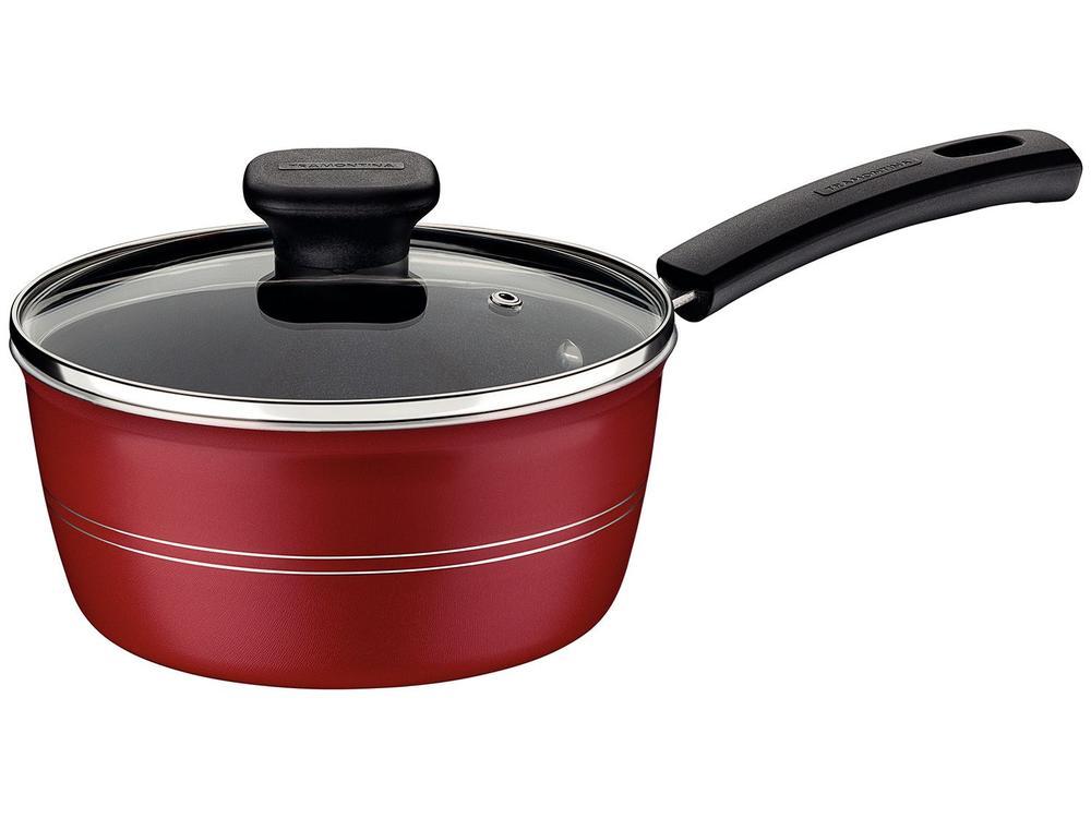 หม้อ Tramontina ทำจากอลูมิเนียมสีแดง1.9L 18ซม.