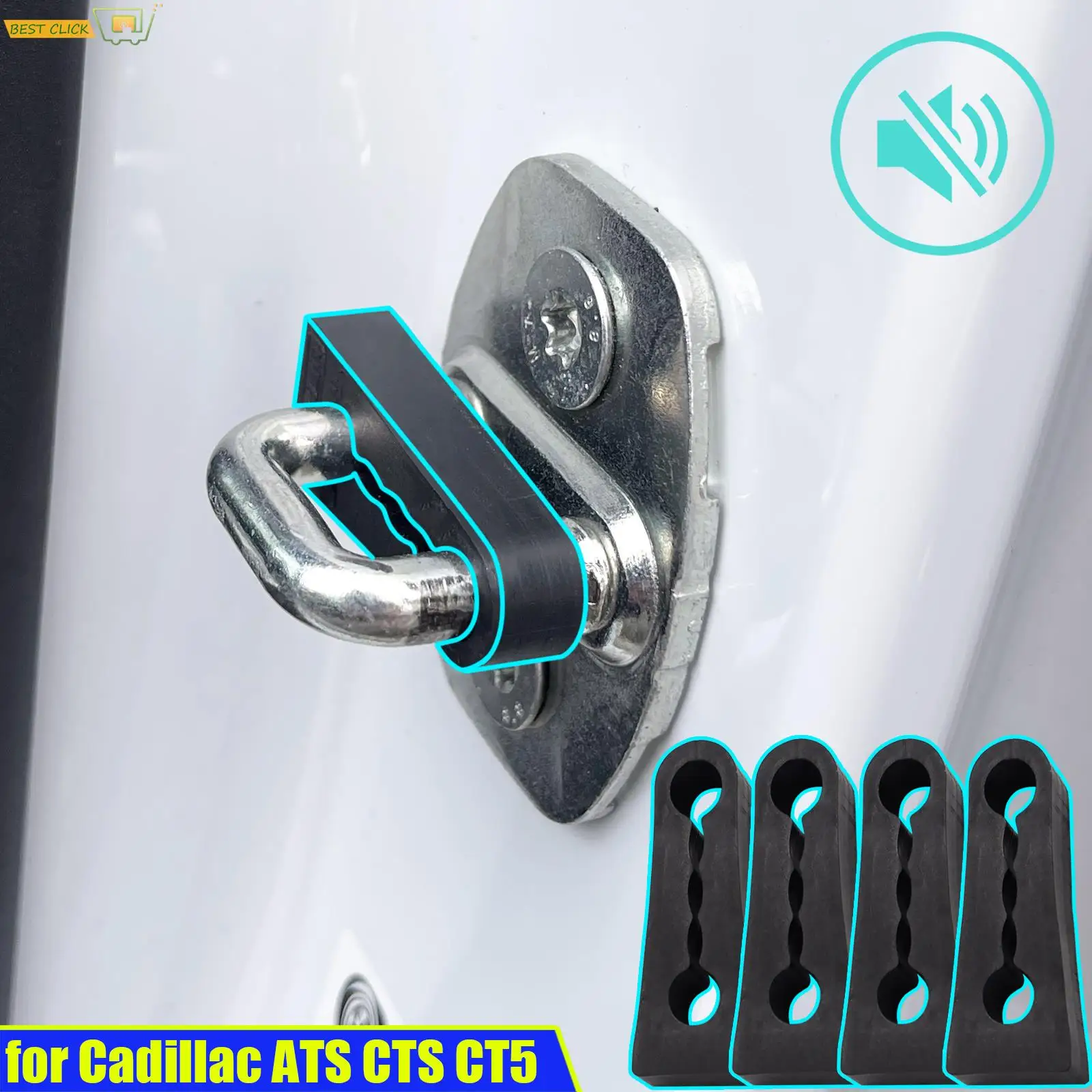 Автомобильный Дверной замок-глушитель для Cadillac ATS CTS CT4 CT5 для Chevrolet Camaro, шумоподавляющая глухая звукоизоляция