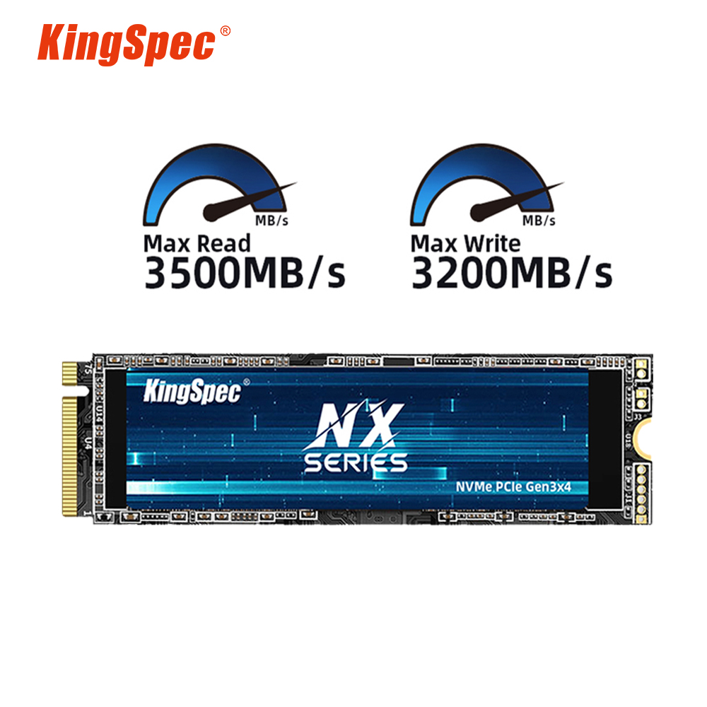 KingSpec disque dur NVME SSD, M.2 PCIe 128, avec capacité de 256 go, 512 go, 3400 go, 1 to, 2 to, vitesse de 3.0 mo/s, pour ordinateur portable et de bureau