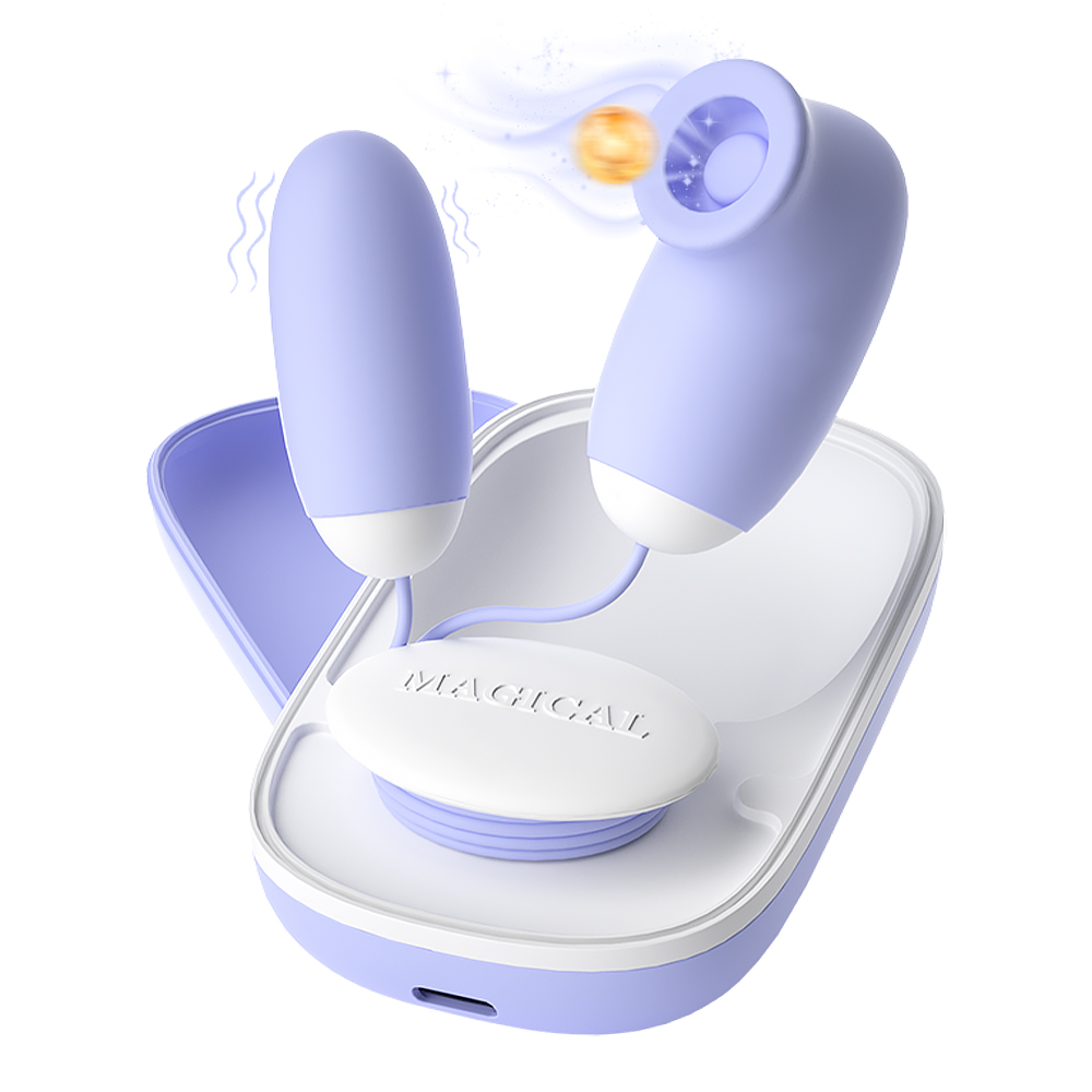 Pemijat telur bergetar penghisap ajaib 24 Mode mainan seks untuk wanita penghisap puting klitoris mainan seks Vibrator pribadi