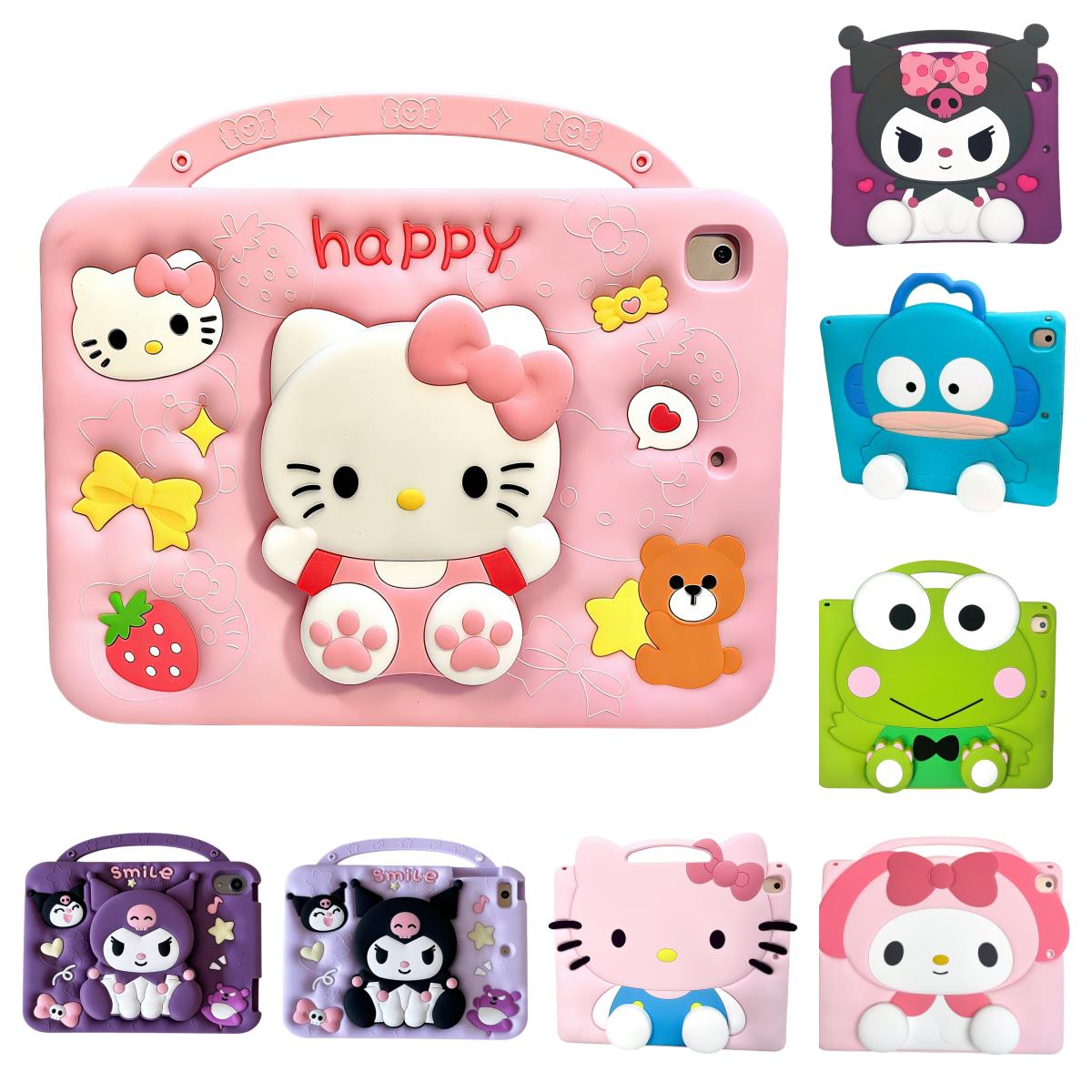 Silikonowe etui na tablet z motywem Sanrio Cartoon Kitty Melody do iPada A16 Air 2 3 4 5 6 10.9 Mini 6 7 Pro 11 9 8 7. generacji