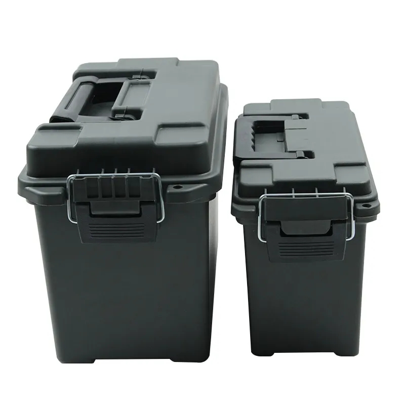 Caja de munición de plástico, almacenamiento seguro de armas, lata de munición ligera de alta resistencia, caja de accesorios de munición, caja de almacenamiento, caja de seguridad tipo bala