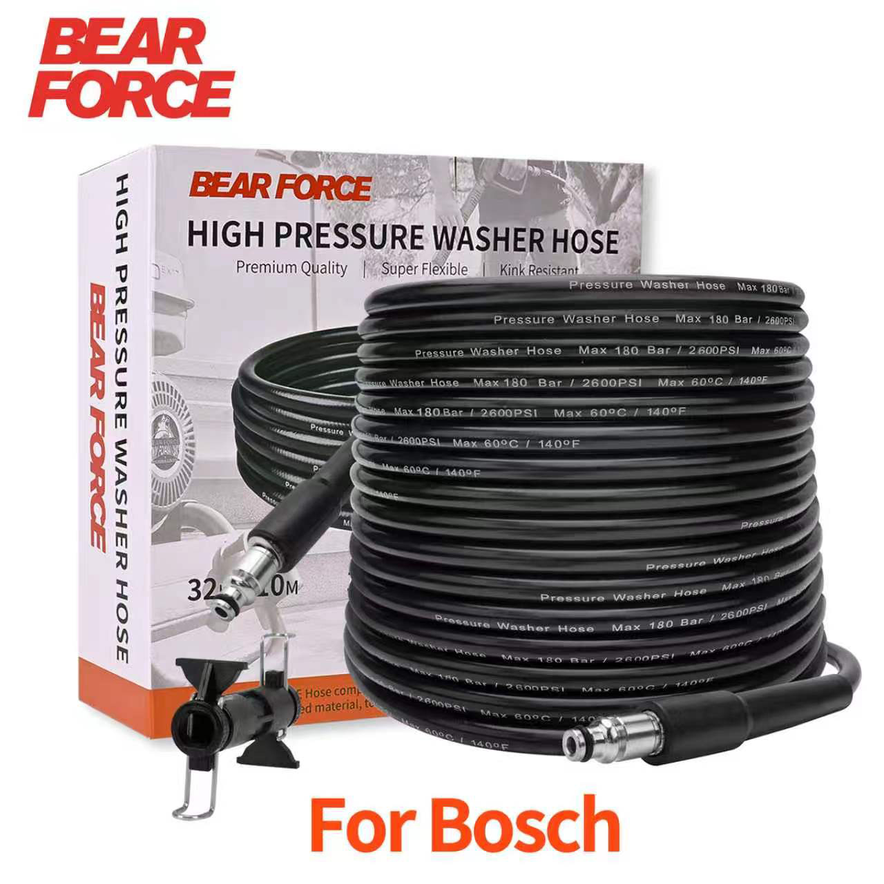 10 m Pressure Washer Hose High Water Cleaning Hose Pipe Cord Car Washer Extension Hose for Bosch High Pressure Cleaner