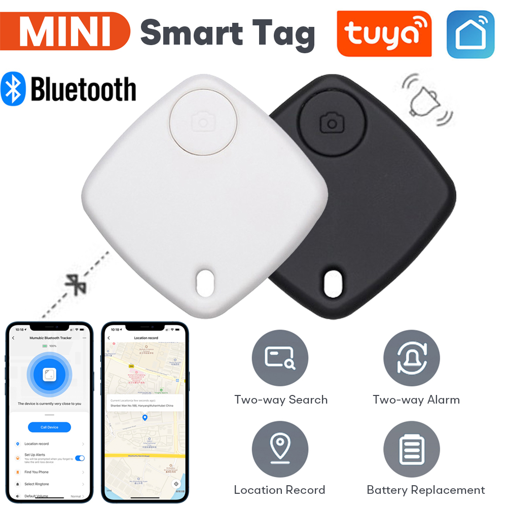 Tuya Smart Tag Anti-verloren alarm Draadloze Bluetooth Tracker Koffersleutel Huisdierzoeker Telefoonspullen Tweerichtingszoeken Locatierecord