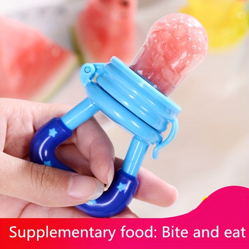 3 pçs bebê frutas e vegetais mordedor suplemento alimentar mordida le silicone utensílios de mesa de alimentação do bebê
