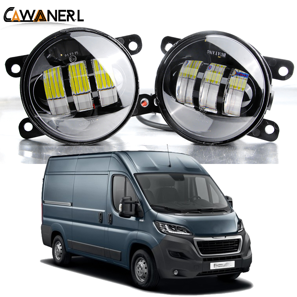 Conjunto de luz antiniebla para parachoques delantero de coche, 2 piezas, para Peugeot Boxer 290 295 2015-2019, 30W LED DRL, lámpara de circulación diurna antiniebla, 4000LM, 12V