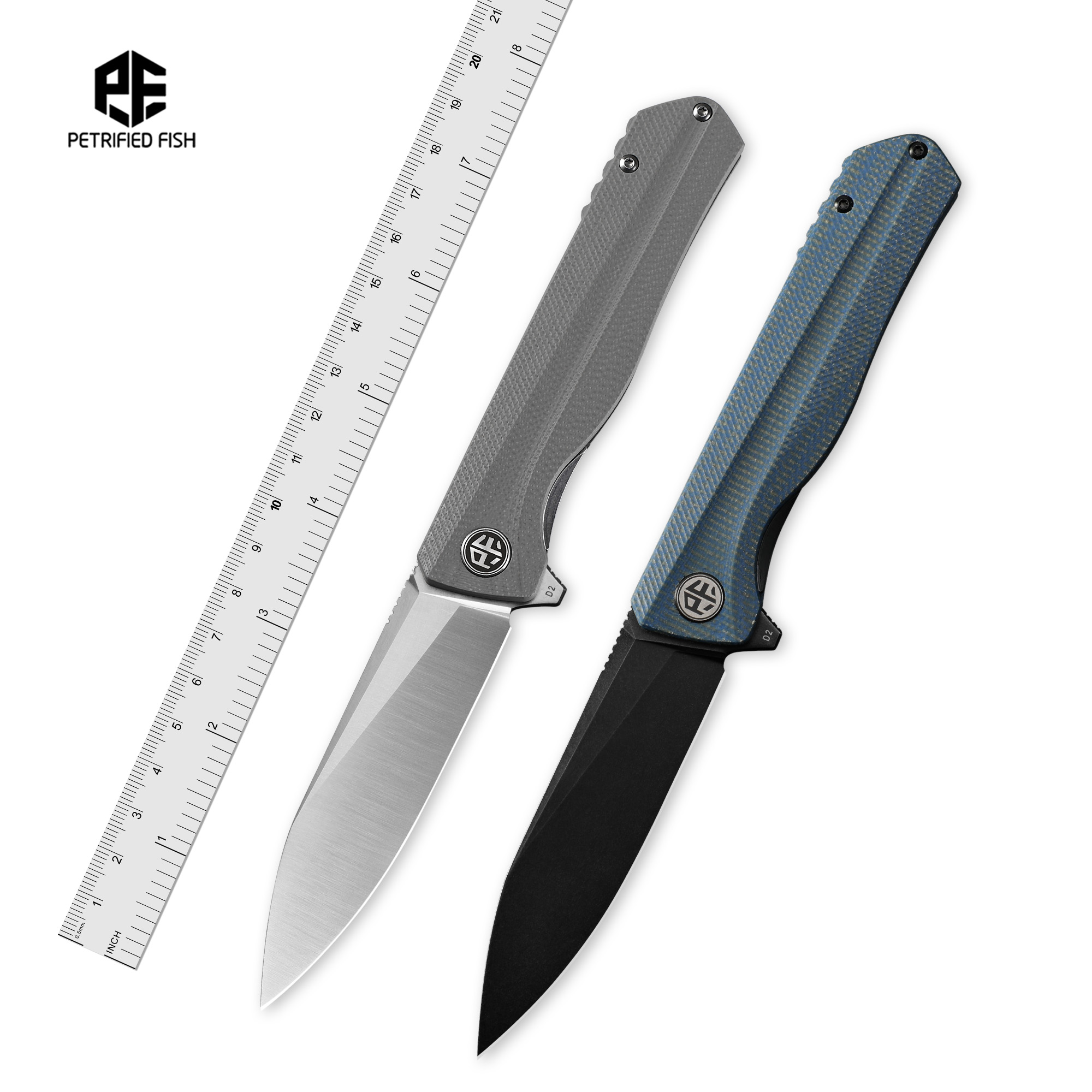 Versteende Vis PF818 Forwar Zakmes Zakmessen D2 Stalen Kogellager G10 Handvat Opvouwbare Camping Jacht EDC Pocket Tool