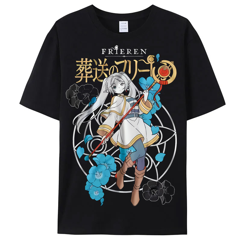 Frieren Baumwoll-T-Shirt Beyond Journey's Gifts Shirt Alle Größen End Fern Stark Girl Anime