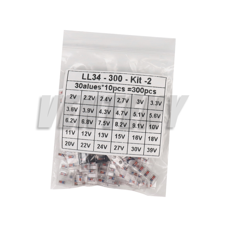 Kit de diodes Zener SMD LL34 300, 0.5W 1/2W 3Va-24V 2V-39V, jeu de diodes SMD 1N4148