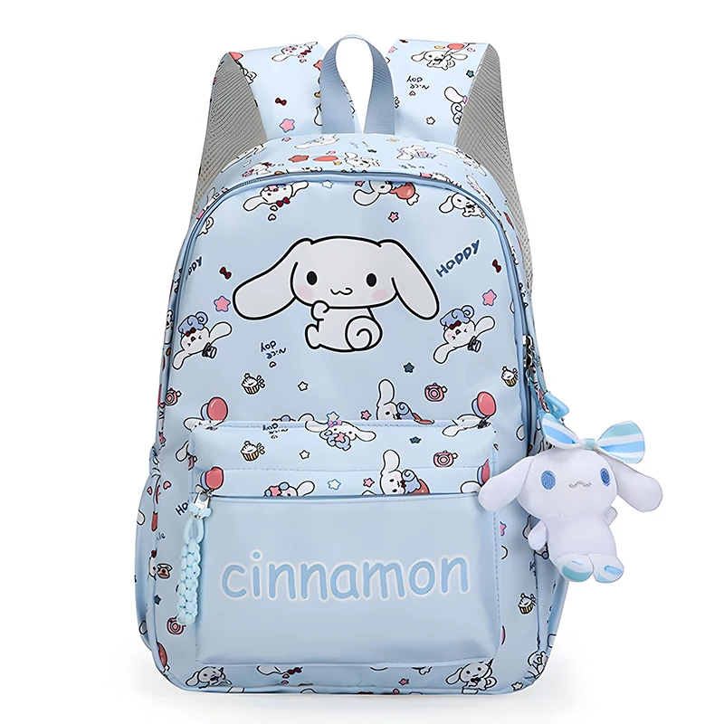 ชุดกระเป๋าเป้สะพายหลังซีรีส์ Cinnamoroll, กระเป๋านักเรียนการ์ตูนอะนิเมะ, กระเป๋าเป้สะพายหลังความจุขนาดใหญ่แบบสบาย ๆ, กระเป๋าเป้เดินทางสําหรับเด็กนักเรียน