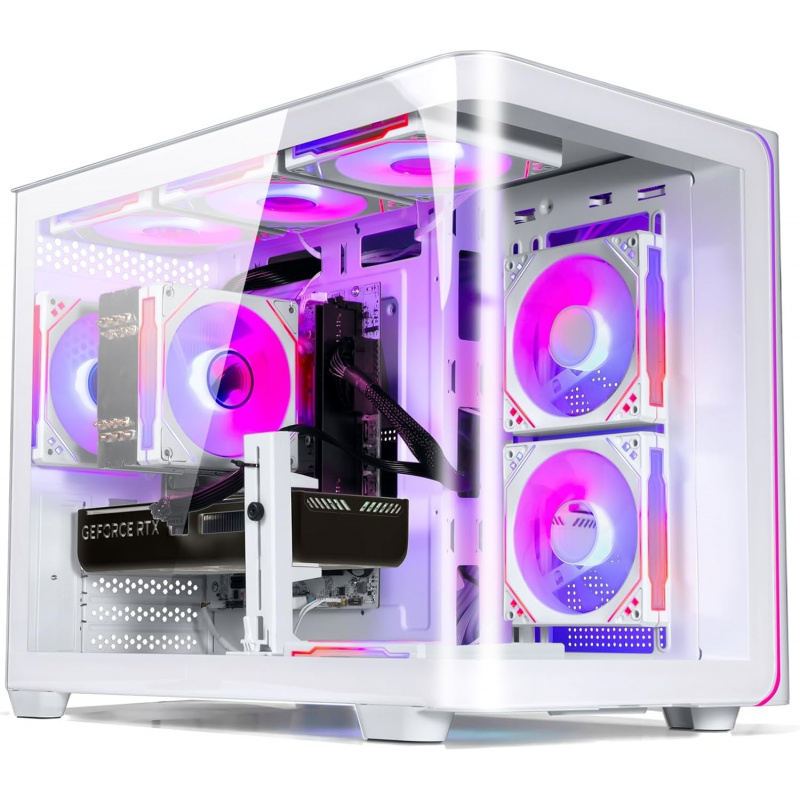 Настольный ПК Ryzen 7 9700X |   32 ГБ оперативной памяти DDR5 |   GeForce 9060XT |   Высокопроизводительный игровой и дизайнерский компьютер (белый)
