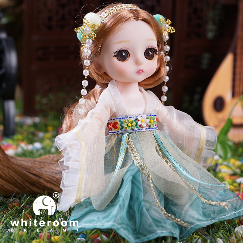 Ragazze Dress Style 16cm Doll 1/12 Bambole Bjd Per Le Ragazze Vestono Costume Antico Vestiti Kawaii Morbido Giocattoli Interattivi Regalo Dei Bambini