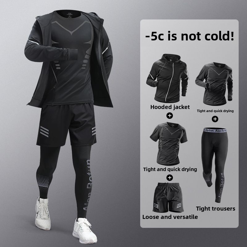 メンズ フィットネス ランニング セット 速乾性服 プロフェッショナル 朝ラン マラソン トレーニング アウトドア アクティビティ メンズ スポーツウェア セット