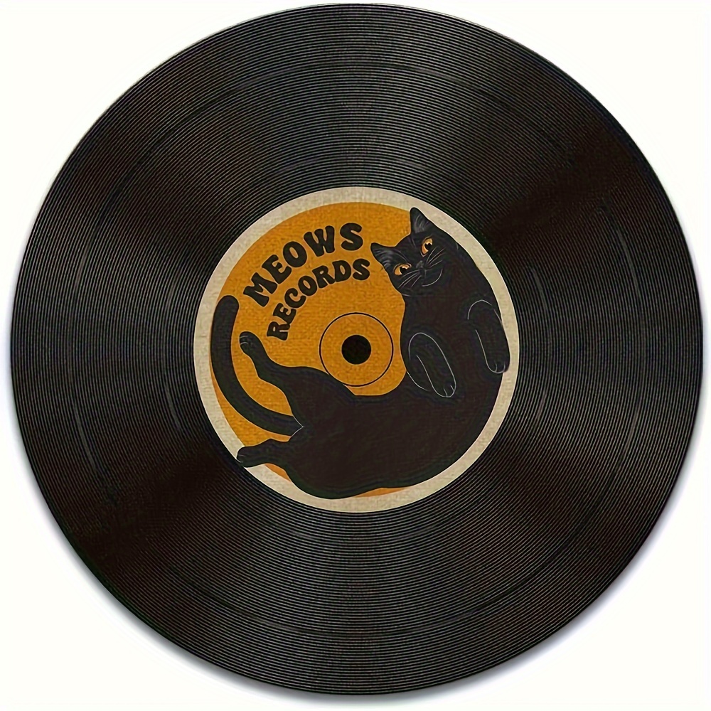 Vintage Vinyl-Schallplatten-Design Mauspad aus Gummi, rutschfest, waschbar, Mausmatte für Zuhause, Büro, Gaming, Schreibtisch, Laptop-Zubehör