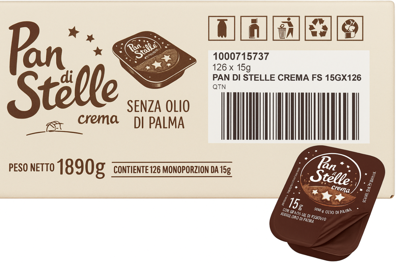 Sandwichcreme Monoresin 126x15g Karton-Pan di Stelle