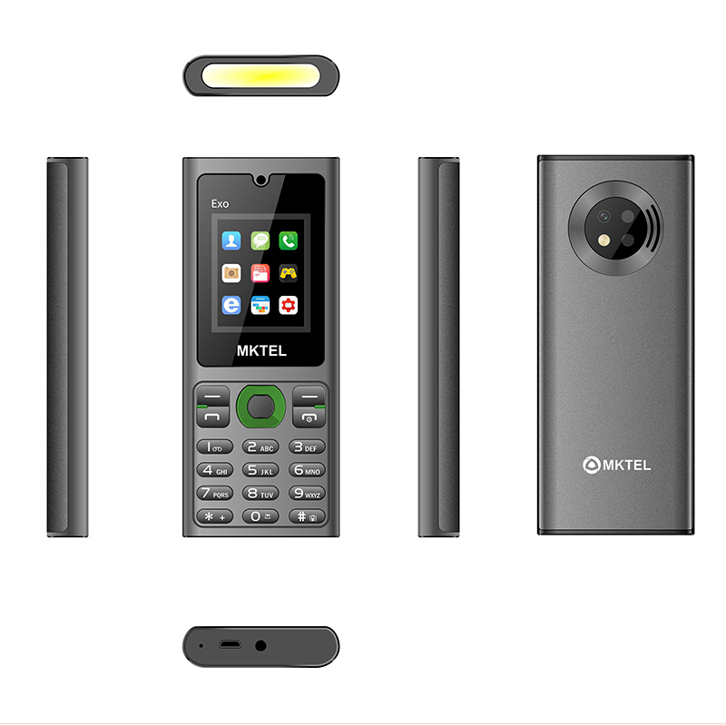 MKTEL característica teléfono móvil para personas mayores Dual SIM doble modo de reposo pantalla de 1,77 "GSM MP3 MP4 Radio FM antorcha fuerte altavoz