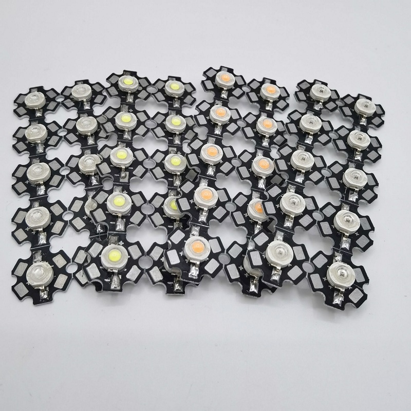 10 Stück 1 W 3 W Hochleistungs-Warmweiß/Kaltweiß/Naturweiß/Rot/Grün/Blau/Königsblau IR-LED mit 20 mm Sternplatine