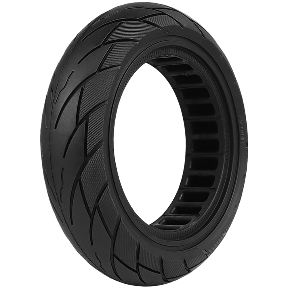 Neumático a prueba de pinchazos 10x2,5, neumático sólido, neumático no neumático para scooters, patrón de banda de rodadura ranurada, absorción de impactos