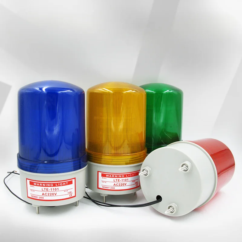 Nuova lampada di allarme stroboscopica a LED sirena luminosa 12V, spia rotante 220V, forte allarme di installazione con base magnetica 1101