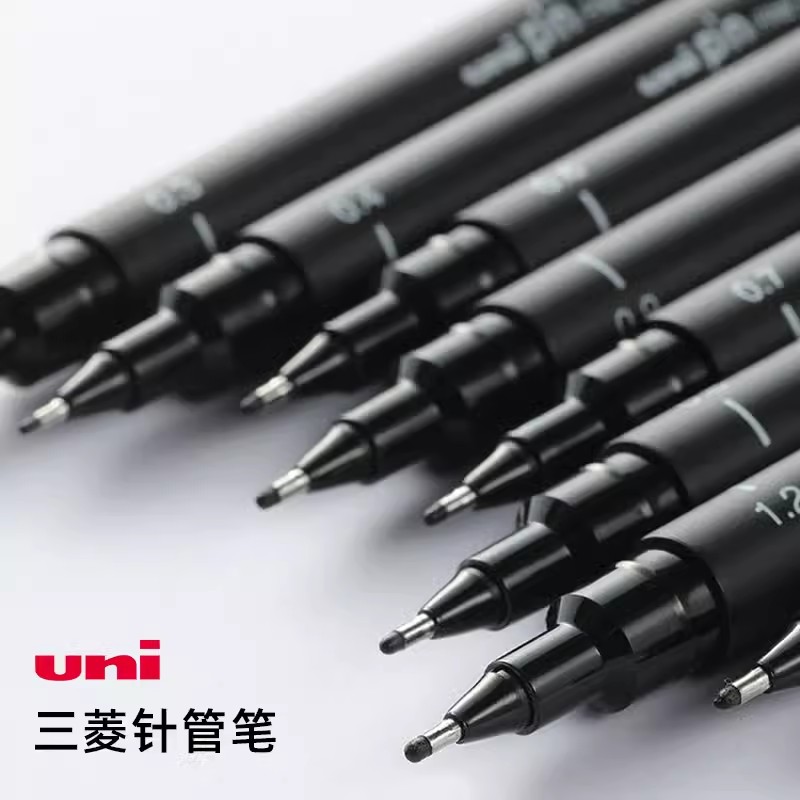3/6/12 stücke Uni Nadel Gel Stift Pigment Liner Pen-Set Hand-gemalt Haken Linie Marker Stylo zeichnung Fineliner Manga Skizzieren Stift Kunst