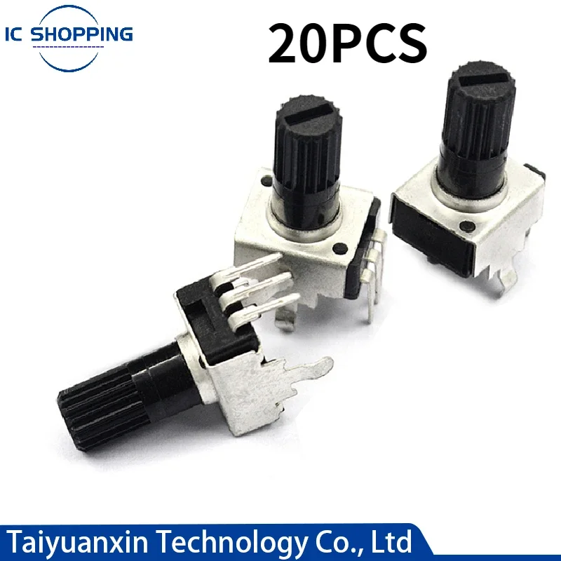 20PCS Einstellbare Widerstand Potentiometer RV09 1K 2K 5K 10K 20K 50K 100K 102 202 502 103 203 503 Vertikale 12,5mm Griff Länge