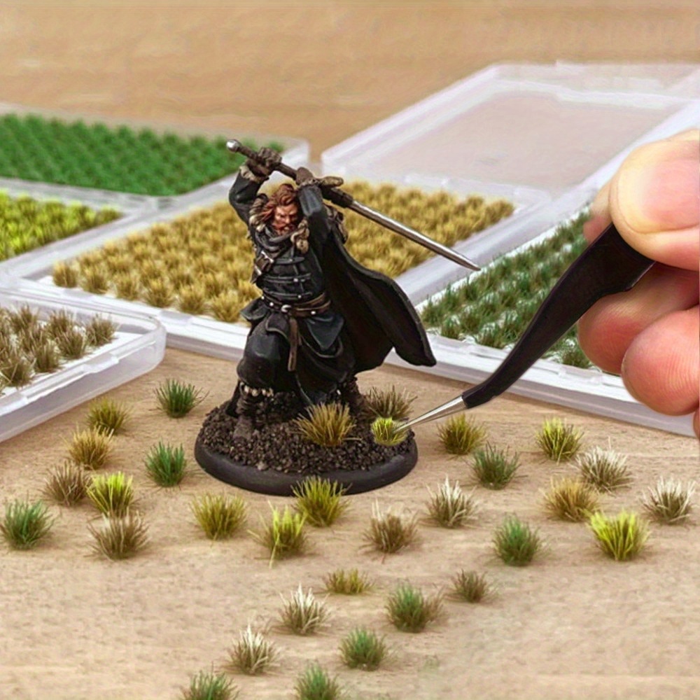 104 unids/pack capó de hierba estática, modelo de mechones de hierba, Kit de modelo de terreno, modelo de paisaje estático, arbustos en miniatura para paisaje de tren