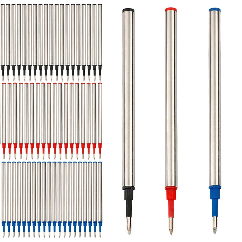 Recambios de Metal de 11cm, bolígrafo de 0,5mm, bolígrafo de negocios, recargas de bolígrafo de longitud, suministros de oficina y escuela, papelería, 3/5/10/20 Uds.