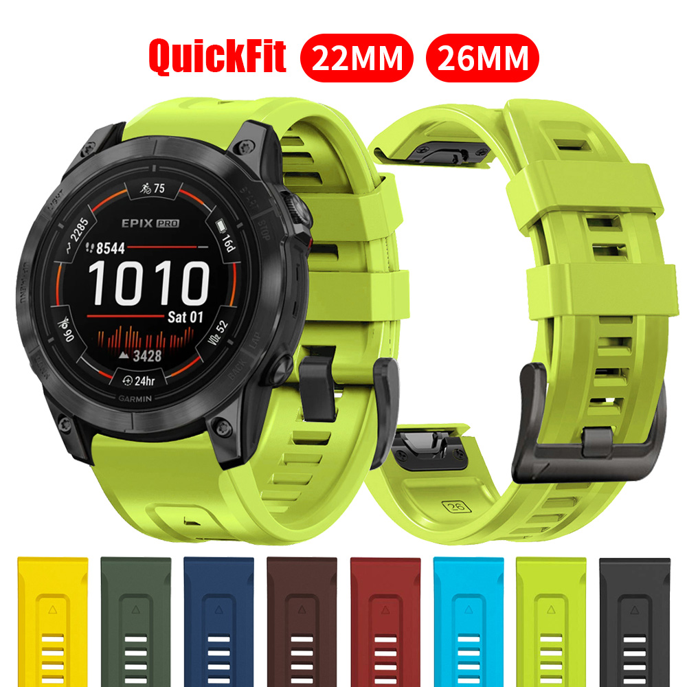 QuickFit 22 mm 26 mm Silikonarmband für Garmin Fenix 7 7X Pro 5XPlus 6XPro 5Plus Epix Gen 2 Band für Enduro 2 Armband