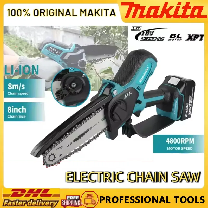 Makita portátil portátil carpintaria motosserra jardim poda 6 Polegada serra elétrica ferramenta elétrica de madeira para 18v bateria