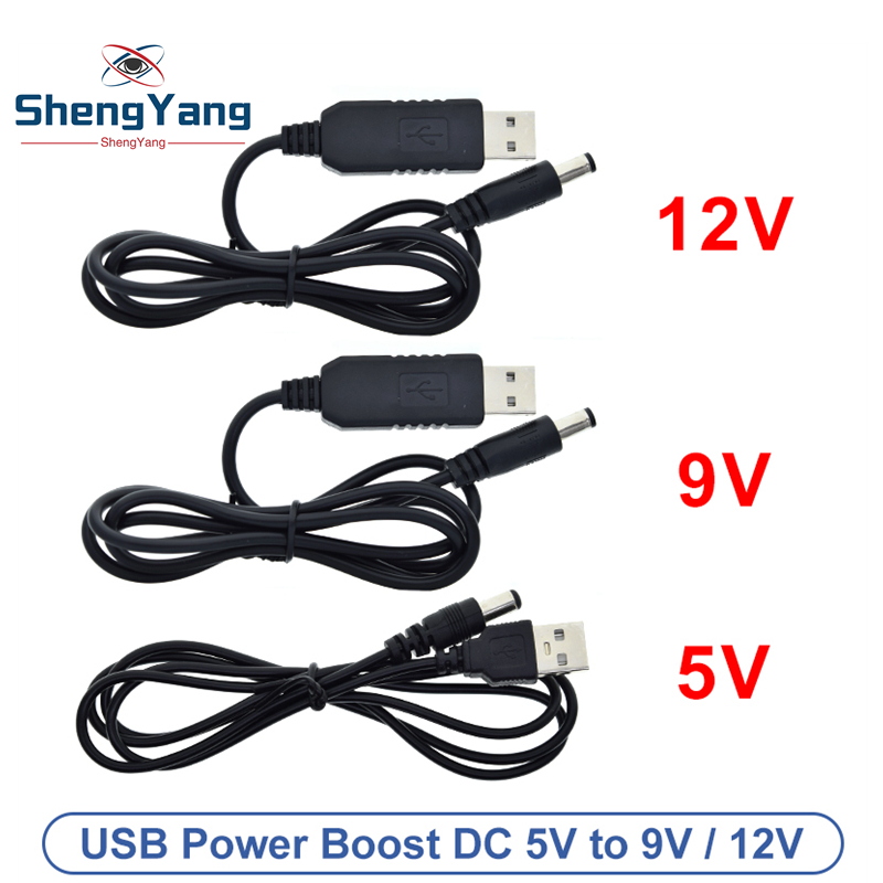TZT 1/3/5 Uds línea de refuerzo de energía Usb Dc 5v 9v 12v módulo elevador Cable adaptador convertidor Usb enchufe de 2,1x5,5mm